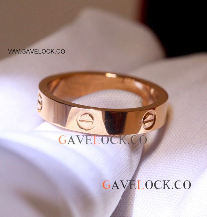 Best Clone Cartier Love Ring Narrow Ring Rose Gold Jewelry